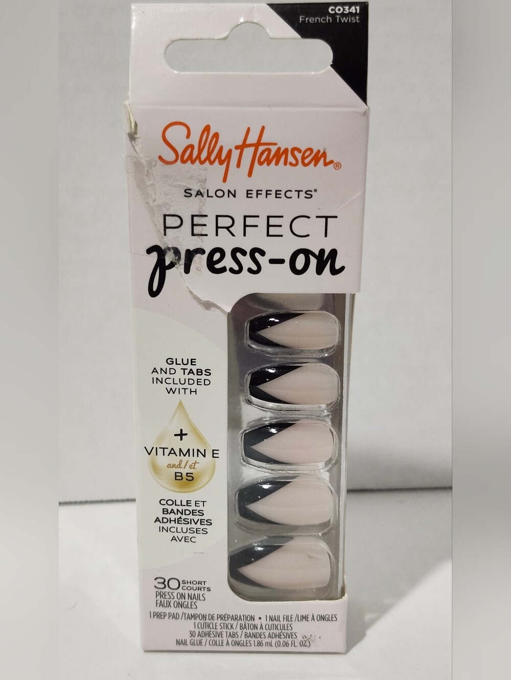 💋5/$25 Sally Hanson Salon Effects Perfect Press On Nails - French Twist